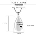 thumbnail image 5 of Teardrop Cremation Jewelry Memorial Teardrop Ashes Keepsake Urns Pendant Necklace for urn Necklaces Ashes Jewelry Gifts, 5 of 7