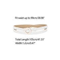 thumbnail image 3 of Cinturones de cintura para mujeres de talla grande INSPIRE CHIC, cinturón de cuero ajustable estrecho con perlas para jeans, vestidos y pantalones, 105 cm/41.33" blanco, 3 of 4