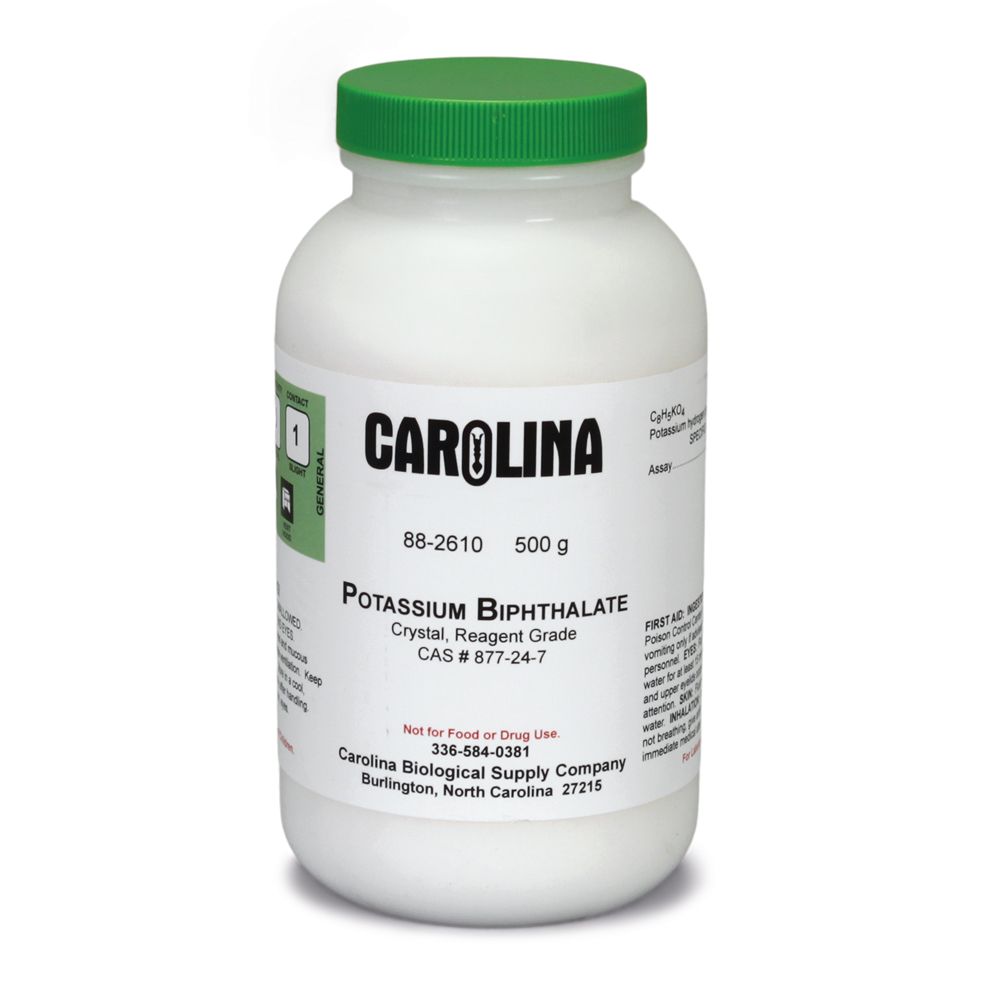 Potassium Biphthalate, Crystal, Reagent Grade, 500 G