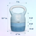 thumbnail image 2 of Par de kettlebells ajustables Yes4All de 5 a 12 lb, color verde azulado, 2 of 7