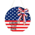thumbnail image 2 of 4Th Of July Front Door Decor Welcome Door Sign Stand Up 11.8X11.8In Independence Day Wooden Door Decoration Patriotic Decorations Outdoor 4Th Of July Decor Clearance, 2 of 6