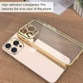 thumbnail image 5 of Compatible with iPhone 13 Pro Case, Ultra Slim Comfortable Touch Anti-Fingerprints Anti Scratch TPU+PC Phone Case [Support Wireless Charging], for iPhone 13 Pro 6.1 inch, Gold, 5 of 7