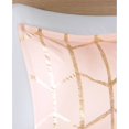 thumbnail image 4 of Intelligent Design Cozy Raina Comforter Set - 5 PC - Pink/Blush - Glam Metallic Gold Geometric Print Over Pink/Blush Hypoallergenic Microfiber Brushed - King/Cal King - 1 Comforter, 2 Shams, 2 Pillows, 4 of 6