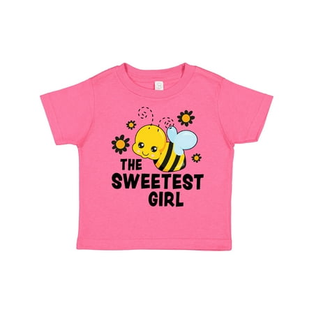 

Inktastic The Sweetest Girl with Bee and Honey Combs Boys or Girls Toddler T-Shirt