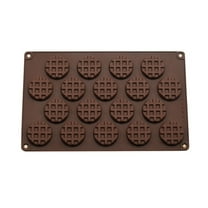 Qocolhg Chocolate Bar Silicone Molds, 18 Cavities Round Cake Baking Silicone Mold, Non-Stick Waffle Tray for Making Waffle Cookie, Chocolate, Candy, Soap, Wax Mold, on Sale Clearance