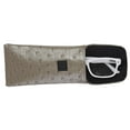 thumbnail image 6 of Eyeglass Case Top Closure, Slip In Eyeglass Case Soft Faux Ostrich Leather Fits Large Glasses, Women Men, 6 of 10