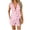 Pink, variant on JULMCOMO 2 Piece Sets for Women Plaid Deep V Neck Button Down Summer Tank Tops Color Block Sleeveless Wide Leg Lounge Sets Black L