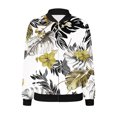 thumbnail image 5 of nerohusy Womens Bomber Jacket Floral Jackets for Women 2024 Full Zip Bomber Jacket Lightweight Fall Winter Coats Long Sleeve Oversized Windbreaker Prime Day Deals Today Beige,XXL, 5 of 5
