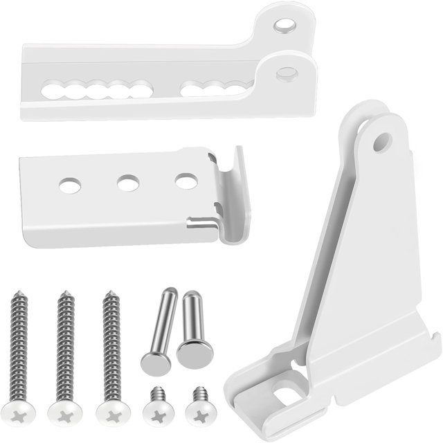 Yazoeia Support de Fermoir de Porte Anti-Tempête, Support de Fermoir de Porte, Ensembles de Pièces de Remplacement de Fermoir de Porte, Support de Fermoir de Porte Robuste et Réutilisable avec Quincaillerie de Supports, Protégeant les Portes contre les Dommages