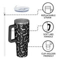 thumbnail image 4 of Black Halloween Bats with White Tumbler with Handle and Lid,40oz Double Wall Vacuum Insulated Tumbler,Cups Gift for Women and Men, 4 of 7