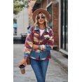 thumbnail image 4 of EASYBRAUS Women Aztec Knit Jacket Short Coat Button Pocket Casual Warm Cardigan, 4 of 9