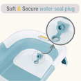 thumbnail image 4 of PandaEar Collapsible Baby Bathtub,  Travel Toddler Bathtub with Soft Cushion & Drain Hole for Toddler 0-24 Months -Blue, 4 of 7