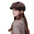 thumbnail image 5 of SikaFu Spring And Summer Beret Children's Retro Newspaper Boy Cloud Octagonal Hat Big Head Showcase Face Small Versatile Forward Hat, 5 of 8