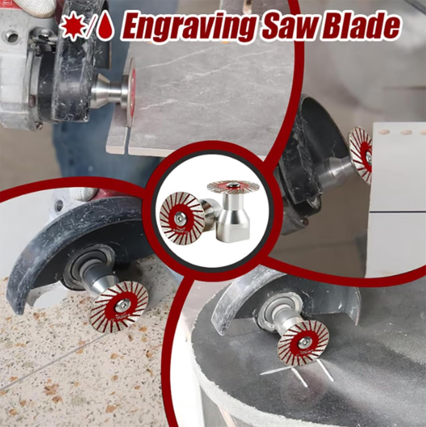 1.57 Diamond Saw Blades Set - Precision Stone Cutting Made Easy, 3pcs/5pcs 1.57 40mm Diamond Saw Blades for Granite, Marble, Sandstone, Multi-Functional Mini Diamond Cutting Blade Set
