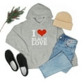 thumbnail image 2 of I love Black Love Unisex Hoodie, S-5XL Black Pride Valentine's Day, 2 of 3