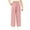 01-Pink, variant on Children's Ice Silk Wrinkle Pants Loose Wide Leg Daily Thin Trousers Elastic Waist Drawstring Full Length Pant Hot Pink 12 Years