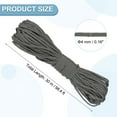 thumbnail image 2 of Uxcell Corde Paracorde Réfléchissante, Corde Paracorde Fluorescente pour Camping Randonnée Pêche Gris 98 Pieds, 2 of 7