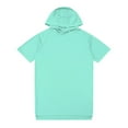 thumbnail image 4 of XIAONU Mens Raglan Sleeve Hooded Tee Fitted Short Sleeve Hooded Pullover Shirt Quickdry Athletic Gym Tees, 4 of 4