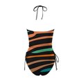 thumbnail image 4 of YDLCAFD Easter Women's Two Piece Irregular Print Swimsuit Tankini Swimsuit Set 2, 4 of 5