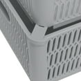 thumbnail image 6 of Simplify Slide 2 Stack It 2 Pack Plastic Storage Basket in Grey, 6 of 12
