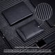 thumbnail image 4 of Men's Ultra in Leather Wallet - RFID Blocking Bi fold Front Pocket Wallet - Carbon Fiber Black+Carbon Fiber Black Inner, 4 of 5