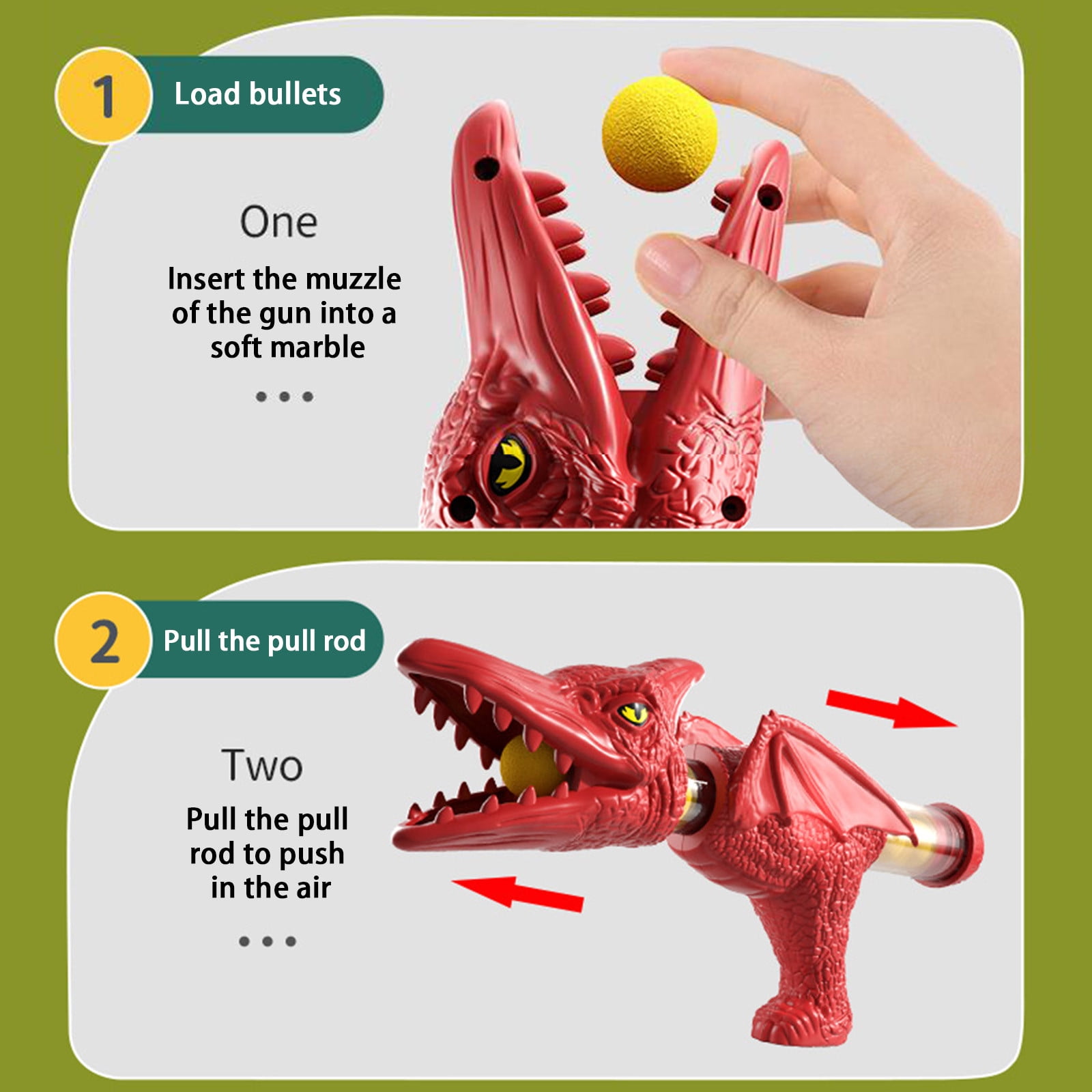 Movable Dinosaur Shooting Toys for 3+ Ages, Shooting Games Toys with 2 Air Pump Shooting Toy, 24 Foam Bullets and Dinosaur, Interactive Competition Game Gift for Birthday Christmas