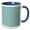 Blue/White, variant on 3drose, Elegant Turquoise and White Moroccan Diamond Shapes Pattern, 11oz Two-tone Green Mug