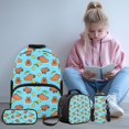 thumbnail image 2 of Bulopur Lovely Kids 17 Inch School Backpack, 4 Piece Capybara Print Bookbag with Lunch Bag, Water Bottle Sleeve and Pencil Case for Boys and Girls, 2 of 8