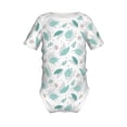 thumbnail image 2 of Balery Leaf Print Green Pattern Baby Climbing Clothes Infant Bodysuit Cute Infant Bodysuit Baby Romper-9M, 2 of 7