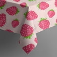 thumbnail image 5 of Red Strawberry Plants Fruit Pink Pattern Square Tablecloth,Waterproof Square Table Cover,Wipeable Spillproof Washable Table Cover for Home Kitchen Party Decor 42"X42"(107x107cm), 5 of 6