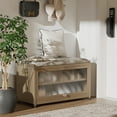 thumbnail image 2 of Innovaze Shoe Rack bench with Cushion Seat,Shoe Cabinet for Entryway, Metal, Yellow, 2 of 8
