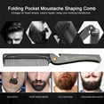 thumbnail image 2 of Clearance Now! Steel Beard and Mustache Comb Folding Fine Comb New B7F9 Pocket ZZZ8 Lot R2 I2X7, 2 of 9