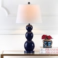 thumbnail image 5 of SAFAVIEH Jayne 26 in. Navy Glass Table Lamp with Off-White Cotton Shade, Set of 2, 5 of 7