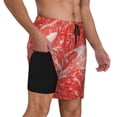 thumbnail image 2 of Kdxio Beef Steaks Print Men'S Swim Trunks With Compression Liner 7 Inch Inseam Quick Dry Swim Shorts, 2 of 7