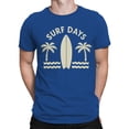 thumbnail image 2 of Surf Days Retro Beach Vibes Men's T-shirt Blue, 2 of 3