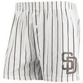 thumbnail image 2 of Men's Concepts Sport White San Diego Padres Vigor Pinstripe Boxer Shorts, 2 of 3