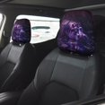 thumbnail image 4 of Headrest Cover for Cars, Purple Hippo In Water 2 Pack Car Headrest Cover, Soft Elastic Auto Steelers Head Rest Covers Headrest Protector Universal Fit to All Car Truck SUV, 4 of 8