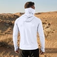 thumbnail image 6 of Dresfit Mens Fishing Shirts Muscle Hooded Sun Shirt Summer 2026 Long Sleeve Hiking Hoodies Sun Protection Upf 50+ Workout Pullover with Face Mask White 3XL, 6 of 9