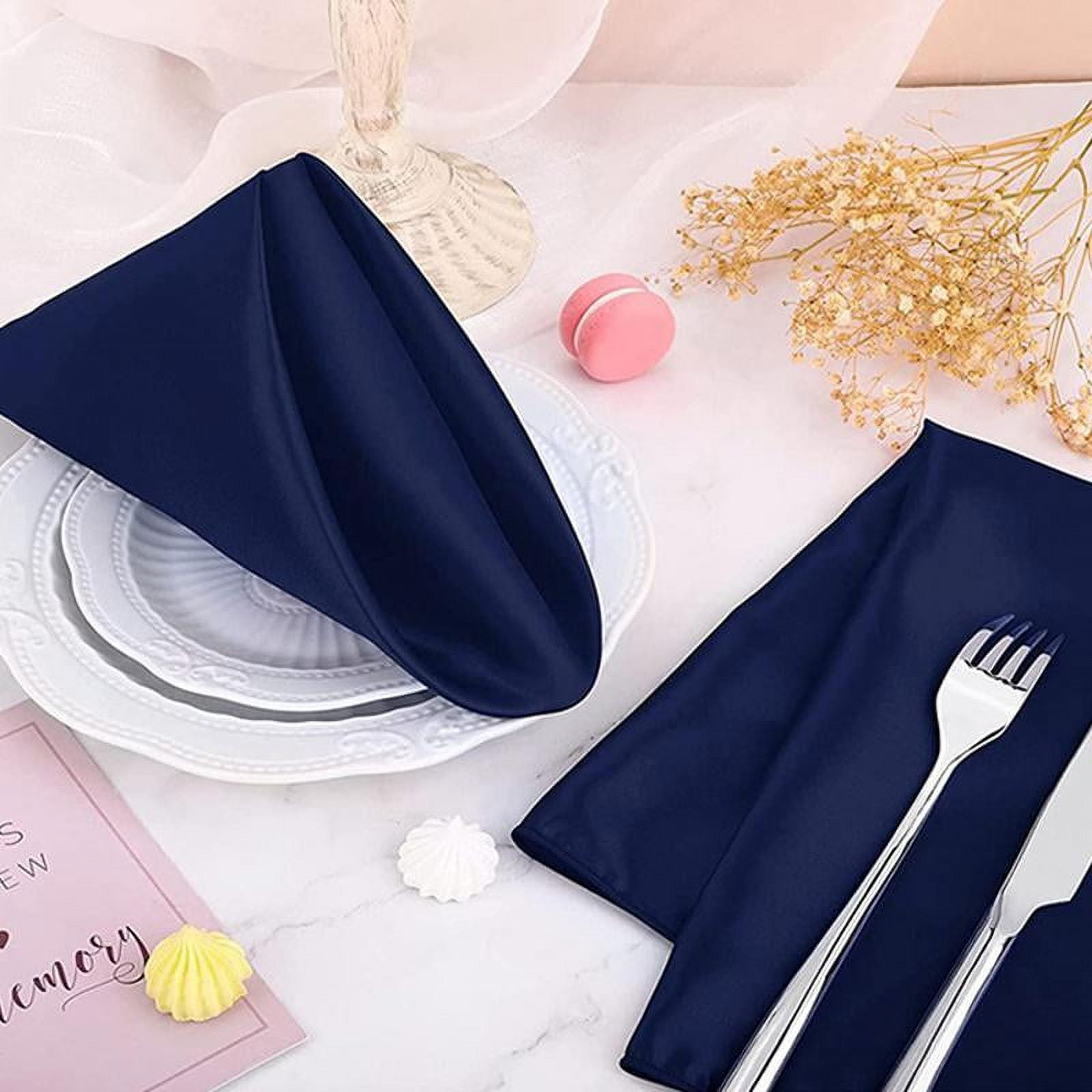 WEHARTS Polyester Cloth Napkins 12 Pack 20x20 Inches, Handmade Table  Napkins with Fringe, Soft and Reusable Dinner Napkin for Family Everyday  Use