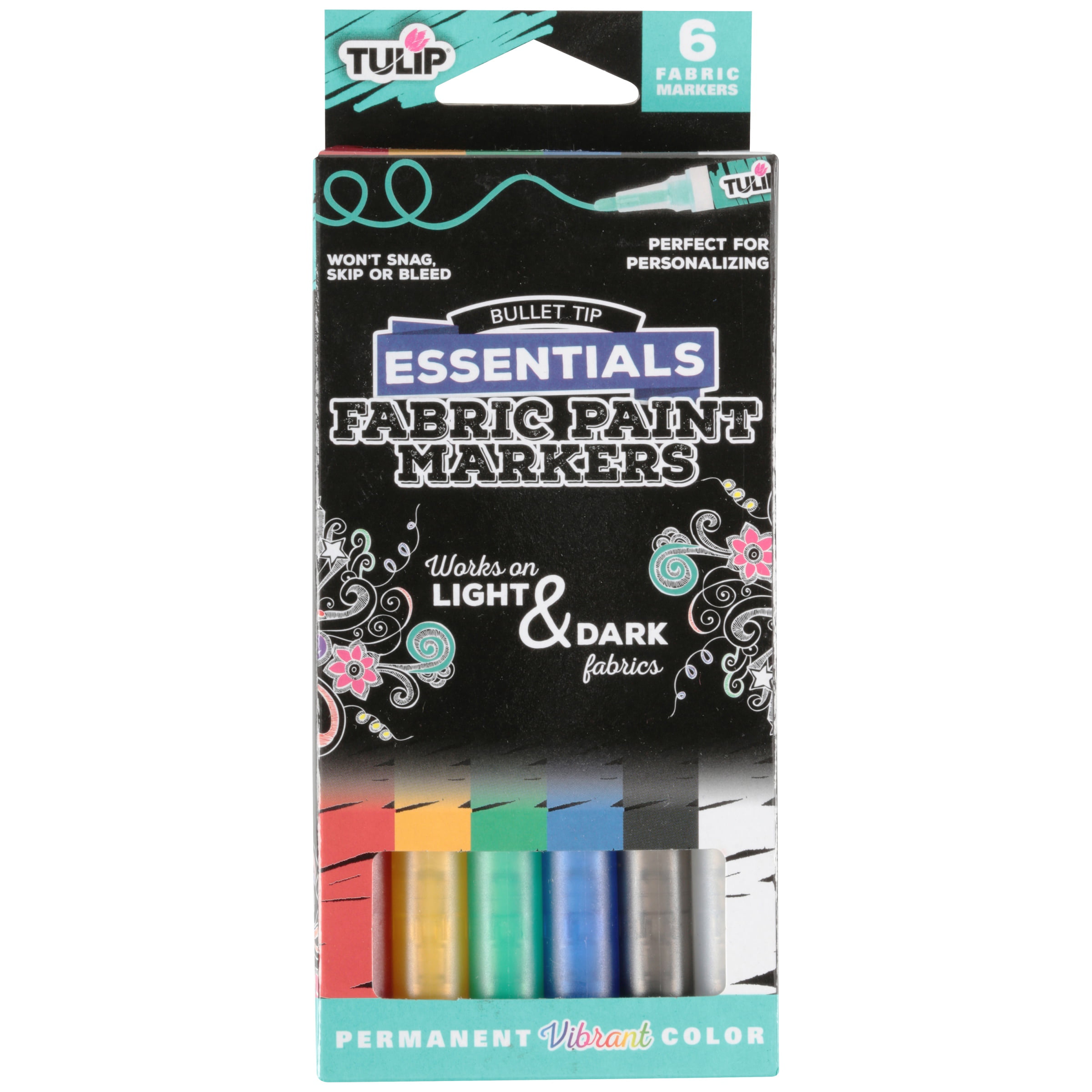 Black Tulip Fine Tip Fabric Markers, Hobby Lobby