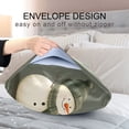 thumbnail image 4 of Yayeee Pillowcase King Size Set of 2 Satin Wrinkle Resistant Pillow Case, Gray Snowmen, 4 of 7