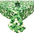 thumbnail image 2 of St. Patrick's Day Shamrock Clovers Vinyl Flannel Back Tablecloth (52" x 52" Square), 2 of 5