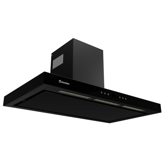 Campana extractora Tecnolam Fenix Pared Acero Negro 90 cm