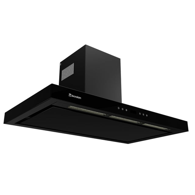 Campana extractora Tecnolam Fenix Pared Acero Negro 90 cm