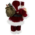 thumbnail image 5 of 12" Traditional Standing Santa Claus Christmas Figure with Teddy Bear and Gift Bag, 5 of 6