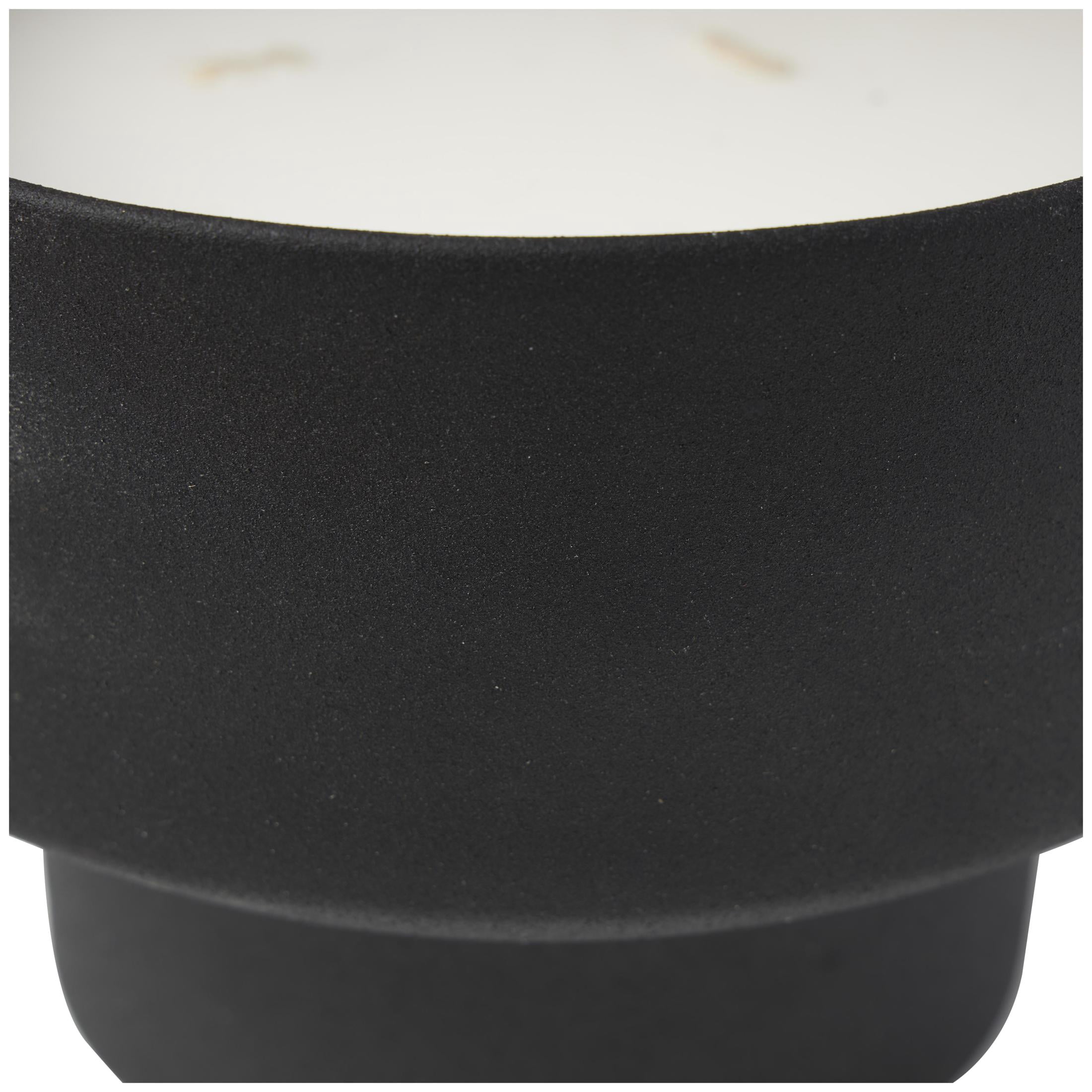 DecMode Black Metal Campfire Scented Matte 50 oz 3 Wick Candle with White Wax