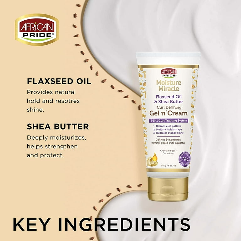 African Pride Moisture Miracle Flaxseed Oil Shea Butter Gel