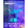 thumbnail image 3 of Lámpara FULLOSUN Avión 3D Luz Nocturna con Control Remoto y 16 Colores, 3 of 8