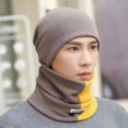 thumbnail image 4 of Beanie Hat Scarf 2Pcs/Set Coldproof Windproof Classic Fashion Color Matching Neck Warmer Beanie Hat Set, 4 of 5