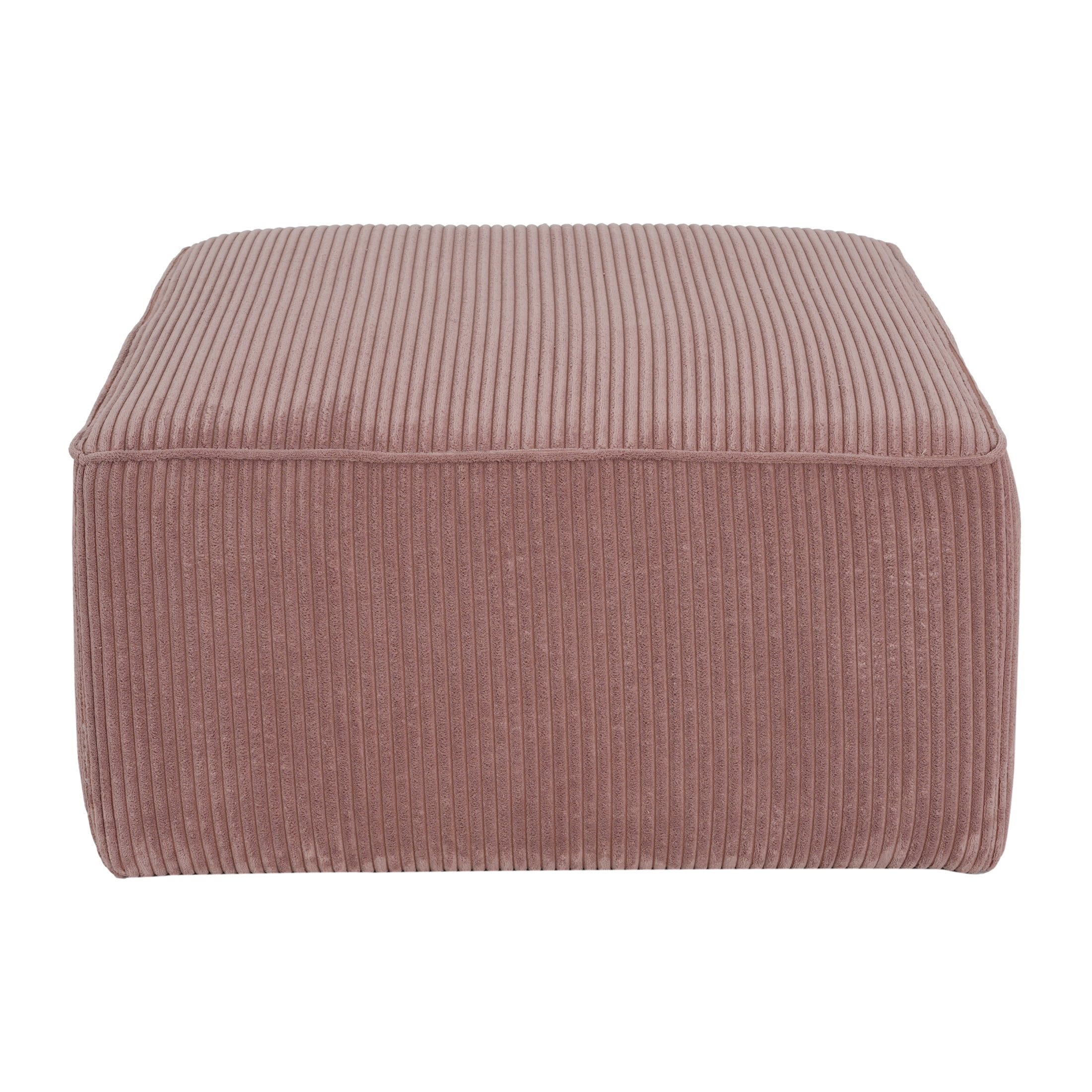 Christopher Knight Home 30.25" Corduroy Upholstered Sectional Ottoman, Wood Frame, Pink